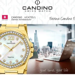 Candino Damenuhr Edelstahl gold Candino Elegance Armbanduhr UC4755/1