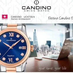 Candino Damenuhr Edelstahl roségold silber Candino Elegance Armbanduhr UC4739/4