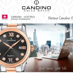 Candino Damenuhr Edelstahl roségold silber Candino Elegance Armbanduhr UC4739/5