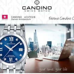 Candino Damenuhr Edelstahl silber Candino Classic Armbanduhr UC4703/B