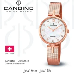 Candino Damenuhr Edelstahl roségold Candino Elegance Armbanduhr UC4645/2