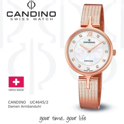 Candino Damenuhr Edelstahl roségold Candino Elegance Armbanduhr UC4645/2