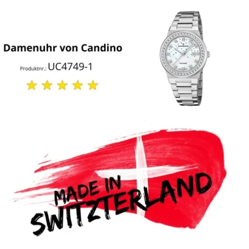 Candino Damenuhr Edelstahl silber Candino Elegance Armbanduhr UC4749/1