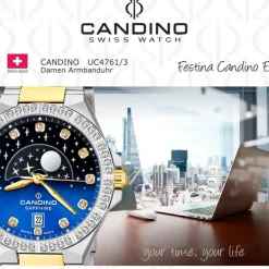Candino Damenuhr Edelstahl silber gold Candino Elegance Armbanduhr UC4761/3