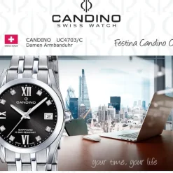 Candino Damenuhr Edelstahl silber Candino Classic Armbanduhr UC4703/C
