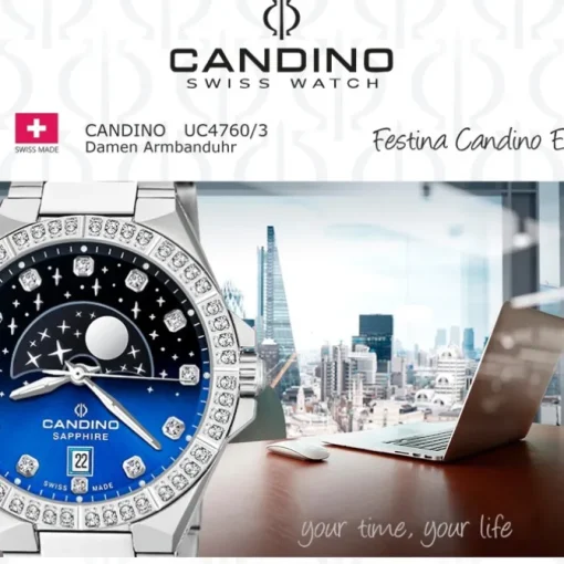 Candino Damenuhr Edelstahl silber Candino Elegance Armbanduhr UC4760/3
