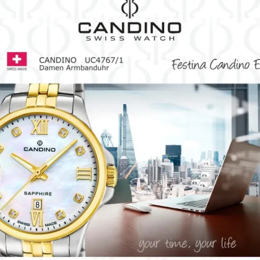 Candino Damenuhr Edelstahl silber gold Candino Elegance Armbanduhr UC4767/1