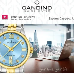 Candino Damenuhr Edelstahl silber gold Candino Elegance Armbanduhr UC4767/2