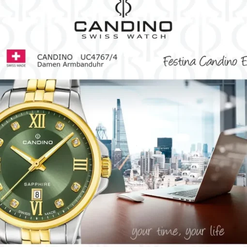 Candino Damenuhr Edelstahl silber gold Candino Elegance Armbanduhr UC4767/4