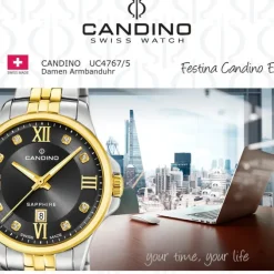 Candino Damenuhr Edelstahl silber gold Candino Elegance Armbanduhr UC4767/5