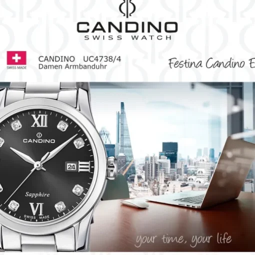 Candino Damenuhr Edelstahl silber Candino Elegance Armbanduhr UC4738/4