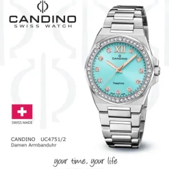 Candino Damenuhr Edelstahl silber Candino Elegance Armbanduhr UC4751/2