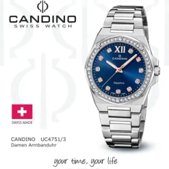 Candino Damenuhr Edelstahl silber Candino Elegance Armbanduhr UC4751/3