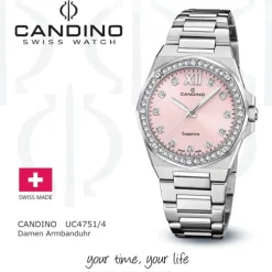 Candino Damenuhr Edelstahl silber Candino Elegance Armbanduhr UC4751/4