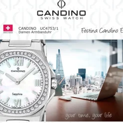 Candino Damenuhr Edelstahl silber Candino Elegance Armbanduhr UC4753/1