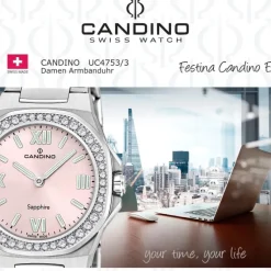 Candino Damenuhr Edelstahl silber Candino Elegance Armbanduhr UC4753/3