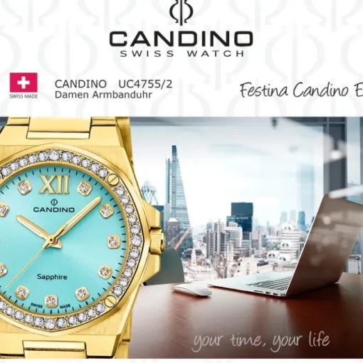 Candino Damenuhr Edelstahl gold Candino Elegance Armbanduhr UC4755/2