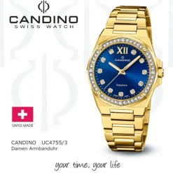 Candino Damenuhr Edelstahl gold Candino Elegance Armbanduhr UC4755/3