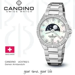 Candino Damenuhr Edelstahl silber Candino Elegance Armbanduhr UC4760/1