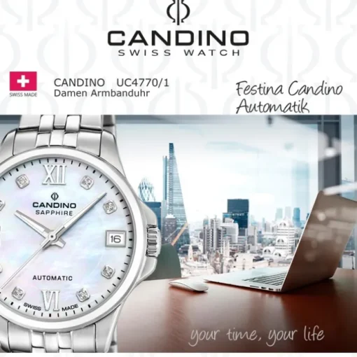 Candino Damenuhr Edelstahl silber Candino Automatik Armbanduhr UC4770/1