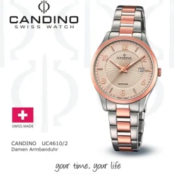 Candino Damen-Uhr Edelstahl silber roségold C4610/2 Quarz Klassisch UC4610/2