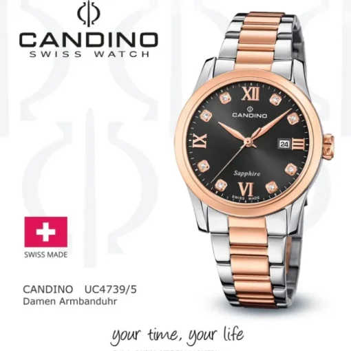 Candino Damenuhr Edelstahl roségold silber Candino Elegance Armbanduhr UC4739/5