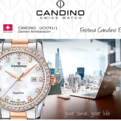 Candino Damenuhr Edelstahl roségold silber Candino Elegance Armbanduhr UC4741/1