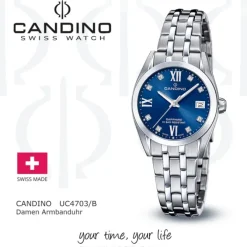 Candino Damenuhr Edelstahl silber Candino Classic Armbanduhr UC4703/B