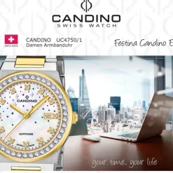 Candino Damenuhr Edelstahl silber gold Candino Elegance Armbanduhr UC4750/1