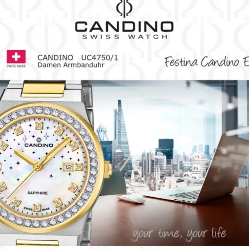 Candino Damenuhr Edelstahl silber gold Candino Elegance Armbanduhr UC4750/1