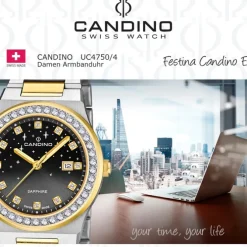 Candino Damenuhr Edelstahl silber gold Candino Elegance Armbanduhr UC4750/4