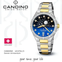 Candino Damenuhr Edelstahl silber gold Candino Elegance Armbanduhr UC4761/3