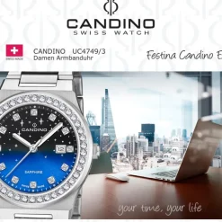 Candino Damenuhr Edelstahl silber Candino Elegance Armbanduhr UC4749/3
