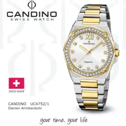 Candino Damenuhr Edelstahl silber gold Candino Elegance Armbanduhr UC4752/1