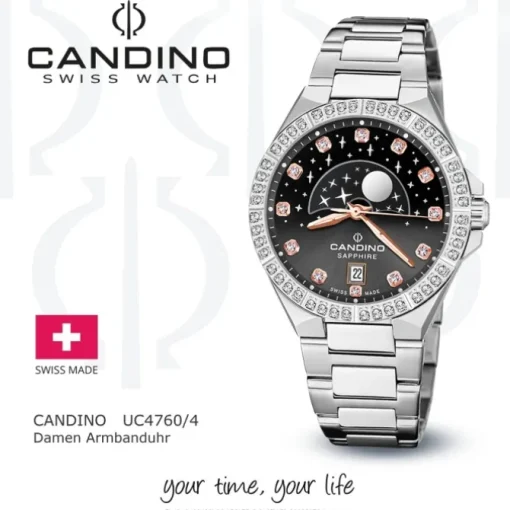 Candino Damenuhr Edelstahl silber Candino Elegance Armbanduhr UC4760/4