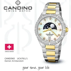 Candino Damenuhr Edelstahl silber gold Candino Elegance Armbanduhr UC4761/1