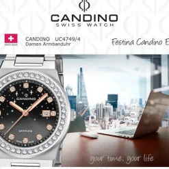 Candino Damenuhr Edelstahl silber Candino Elegance Armbanduhr UC4749/4
