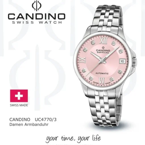 Candino Damenuhr Edelstahl silber Candino Automatik Armbanduhr UC4770/3