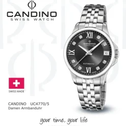 Candino Damenuhr Edelstahl silber Candino Automatik Armbanduhr UC4770/5