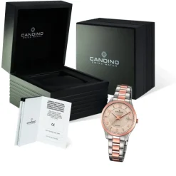 Candino Damen-Uhr Edelstahl silber roségold C4610/2 Quarz Klassisch UC4610/2