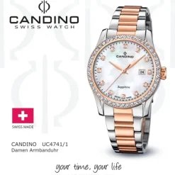 Candino Damenuhr Edelstahl roségold silber Candino Elegance Armbanduhr UC4741/1