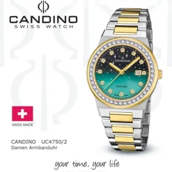 Candino Damenuhr Edelstahl silber gold Candino Elegance Armbanduhr UC4750/2