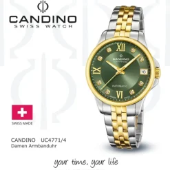Candino Damenuhr Edelstahl silber gold Candino Automatik Armbanduhr UC4771/4