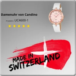 Candino Damenuhr Elegance C4600/1 Armbanduhr Edelstahl weiß UC4600/1