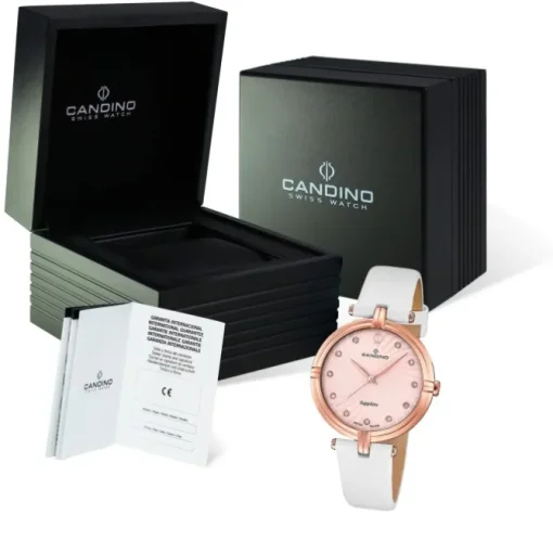 Candino Damenuhr Elegance C4600/1 Armbanduhr Edelstahl weiß UC4600/1