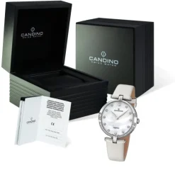Candino Damenuhr Elegance C4601/1 Armbanduhr Edelstahl creme UC4601/1