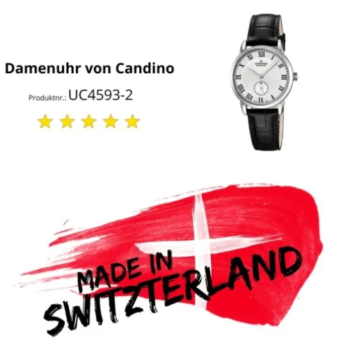 Candino Damenuhr Leder schwarz Candino Classic Armbanduhr UC4593/2