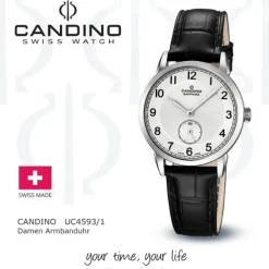 Candino Damenuhr Leder schwarz Candino Classic Armbanduhr UC4593/1