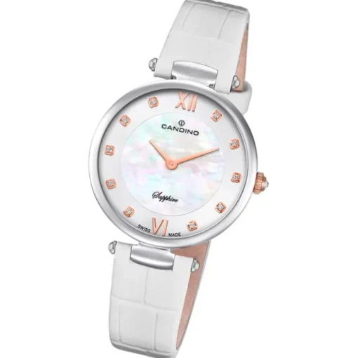Candino Damenuhr Leder weiß Candino Elegance Armbanduhr UC4669/3
