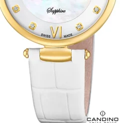 Candino Damenuhr Leder weiß Candino Elegance Armbanduhr UC4670/3